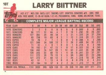 Larry Biittner  baseball card collectible - Main Image 2