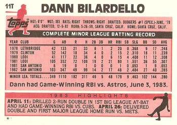Dann Bilardello  baseball card collectible - Main Image 2