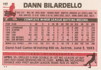 Dann Bilardello  baseball card collectible - Main Image 2