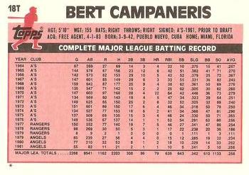 Bert Campaneris  baseball card collectible - Main Image 2