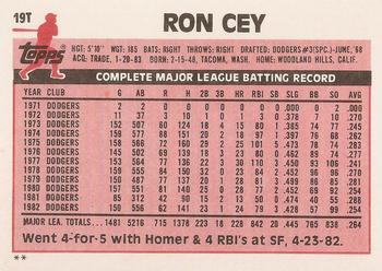 Ron Cey  baseball card collectible - Main Image 2