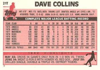 Dave Collins  baseball card collectible - Main Image 2