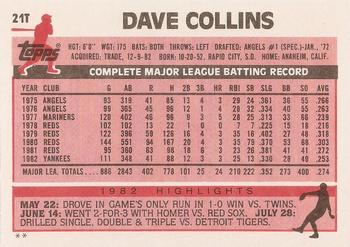Dave Collins  baseball card collectible - Main Image 2