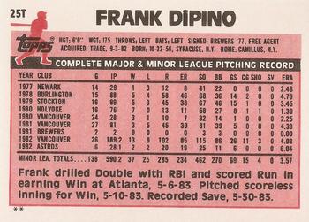 Frank DiPino  baseball card collectible - Main Image 2