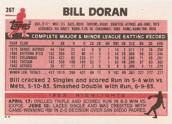 Bill Doran  baseball card collectible - Main Image 2
