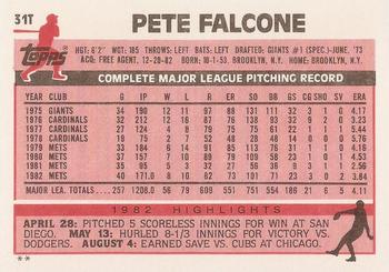 Pete Falcone  baseball card collectible - Main Image 2