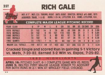 Rich Gale  baseball card collectible - Main Image 2