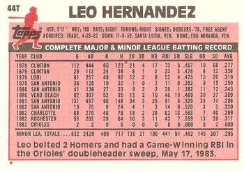 Leo Hernandez  baseball card collectible - Main Image 2