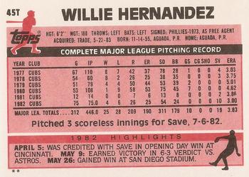 Willie Hernandez  baseball card collectible - Main Image 2