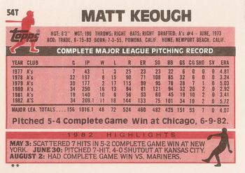 Matt Keough  baseball card collectible - Main Image 2