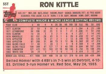 Ron Kittle  baseball card collectible - Main Image 2