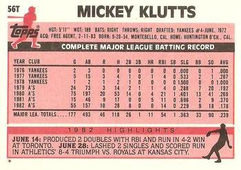 Mickey Klutts  baseball card collectible - Main Image 2