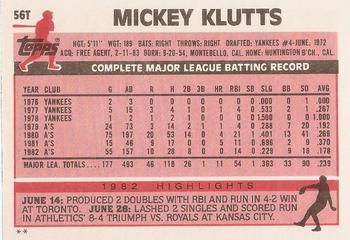 Mickey Klutts  baseball card collectible - Main Image 2