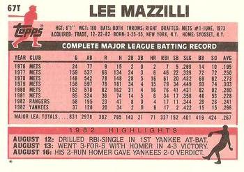 Lee Mazzilli  baseball card collectible - Main Image 2
