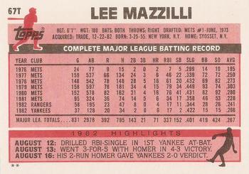 Lee Mazzilli  baseball card collectible - Main Image 2