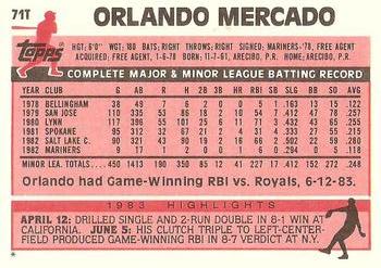 Orlando Mercado  baseball card collectible - Main Image 2