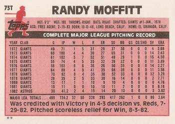 Randy Moffitt  baseball card collectible - Main Image 2