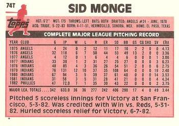 Sid Monge  baseball card collectible - Main Image 2