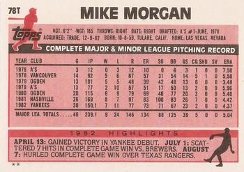 Mike Morgan  baseball card collectible - Main Image 2