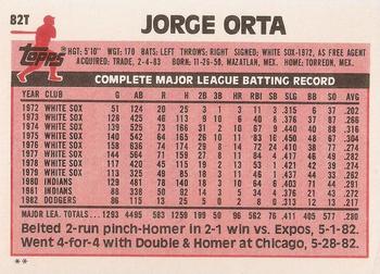 Jorge Orta  baseball card collectible - Main Image 2