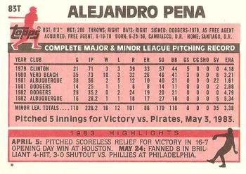 Alejandro Pena  baseball card collectible - Main Image 2