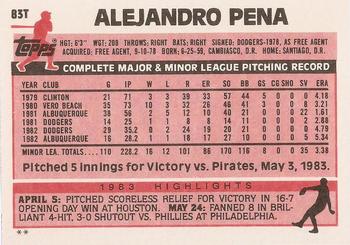 Alejandro Pena  baseball card collectible - Main Image 2