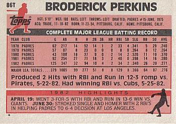 Broderick Perkins  baseball card collectible - Main Image 2
