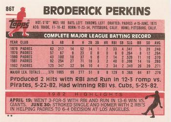 Broderick Perkins  baseball card collectible - Main Image 2