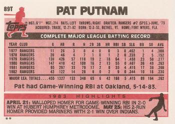Pat Putnam  baseball card collectible - Main Image 2