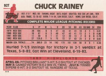 Chuck Rainey  baseball card collectible - Main Image 2