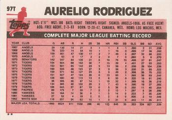 Aurelio Rodriguez  baseball card collectible - Main Image 2