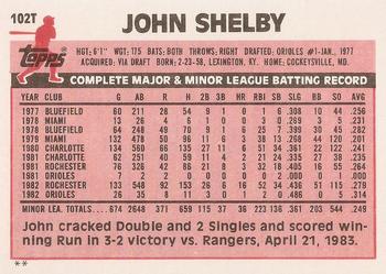 John Shelby  baseball card collectible - Main Image 2