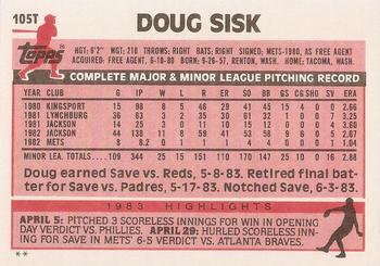 Doug Sisk  baseball card collectible - Main Image 2