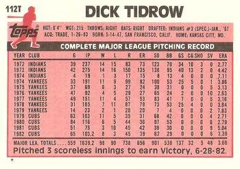 Dick Tidrow  baseball card collectible - Main Image 2