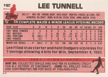 Lee Tunnell  baseball card collectible - Main Image 2