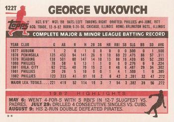 George Vukovich  baseball card collectible - Main Image 2