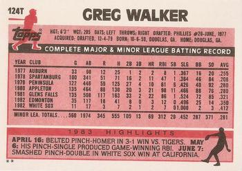 Greg Walker  baseball card collectible - Main Image 2