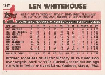 Len Whitehouse  baseball card collectible - Main Image 2