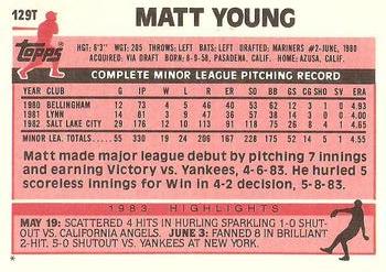 Matt Young  baseball card collectible - Main Image 2