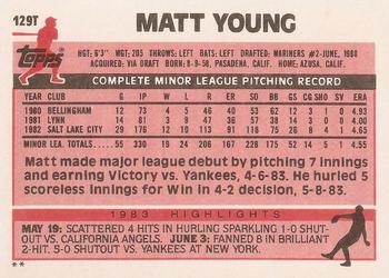 Matt Young  baseball card collectible - Main Image 2