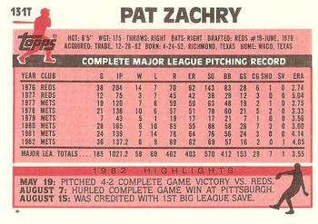 Pat Zachry  baseball card collectible - Main Image 2