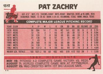 Pat Zachry  baseball card collectible - Main Image 2