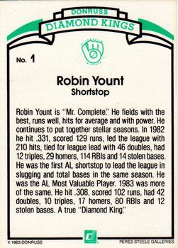 Robin Yount  baseball card collectible - Main Image 2