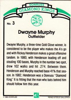 Dwayne Murphy  baseball card collectible - Main Image 2