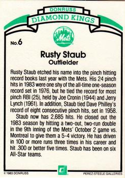 Rusty Staub  baseball card collectible - Main Image 2