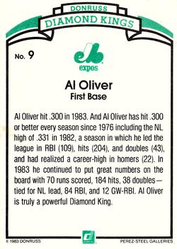 Al Oliver  baseball card collectible - Main Image 2