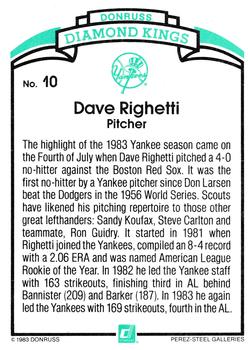 Dave Righetti  baseball card collectible - Main Image 2