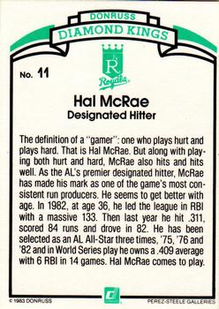 Hal McRae  baseball card collectible - Main Image 2