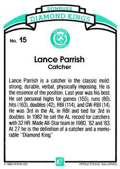 Lance Parrish  baseball card collectible - Main Image 2