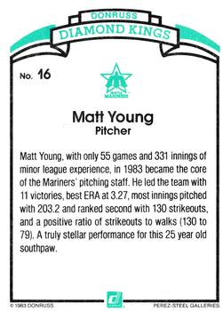 Matt Young  baseball card collectible - Main Image 2